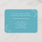 Individuell gestaltete Pet Shop Business Card - Li Visitenkarte (Rückseite)