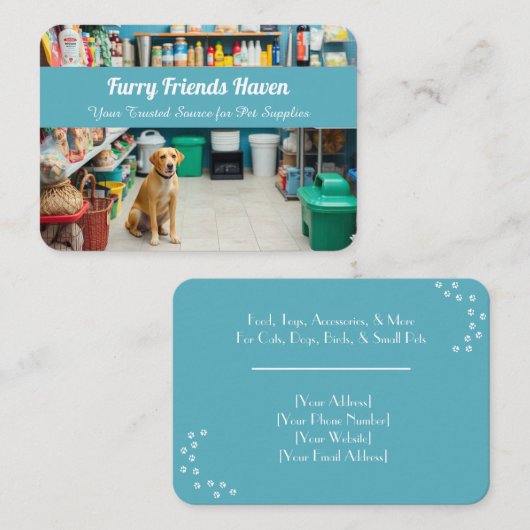 Individuell gestaltete Pet Shop Business Card - Li Visitenkarte (Vorne/Hinten)