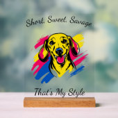 Individuell gestaltete Pop Art Dackel Acrylschild (Neutral)