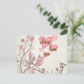 Individuell gestaltete Postkarte für Singvögel (Stehend Vorderseite)