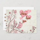 Individuell gestaltete Postkarte für Singvögel (Vorne/Hinten)