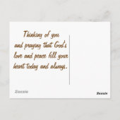 Individuell gestaltete Postkarte für Singvögel (Rückseite)