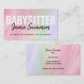 Individuell gestaltete Rainbow Babysitter-Visitenk Visitenkarte (Vorne/Hinten)