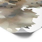 Individuell gestaltete Schneeleopard Kunst Print M Poster (Ecke)