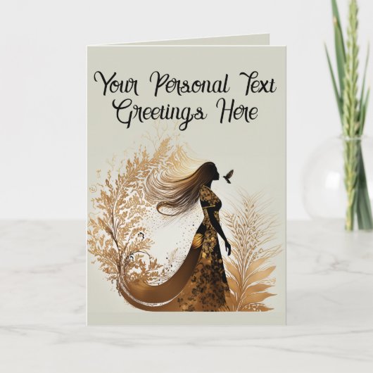 Individuell gestaltete schöne afrikanische Silhoue Karte (Vorderseite)