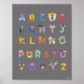 Individuell gestaltete Sesamstraße Alphabet Poster (Vorne)