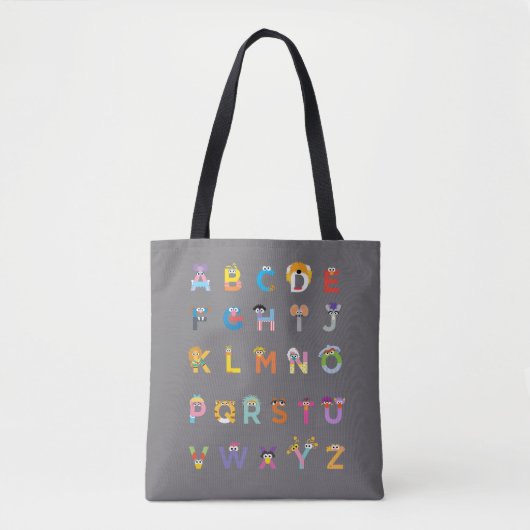 Individuell gestaltete Sesamstraße Alphabet Tasche (Vorderseite)