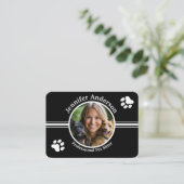 Individuell gestaltete Sitzplatzkarte mit Foto Visitenkarte (Stehend Vorderseite)