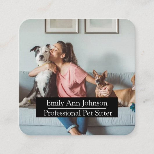 Individuell gestaltete Sitzplatzkarte Quadratische Visitenkarte (Vorderseite)