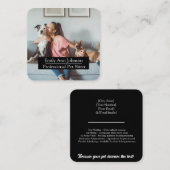 Individuell gestaltete Sitzplatzkarte Quadratische Visitenkarte (Vorne/Hinten)