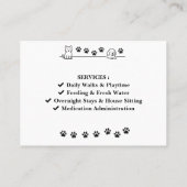 Individuell gestaltete Sitzplatzkarte Visitenkarte (Rückseite)