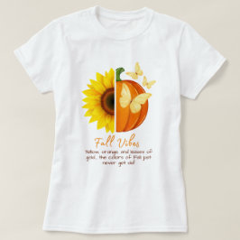 Individuell gestaltete Sonnenblumen und Kürbisfall T-Shirt
