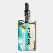 Individuell gestaltete Sonnenstrahlen am Strand Gepäckanhänger (Vorderseite vertikal)