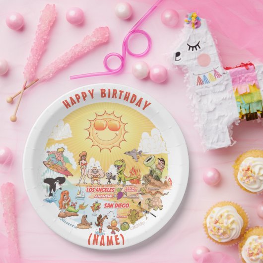 Individuell gestaltete Sonnenterrasse Pappteller (Party)