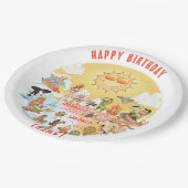 Individuell gestaltete Sonnenterrasse Pappteller (Schrägansicht)