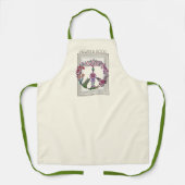 Individuell gestaltete Vegane Blumenfriedenszeiche Schürze (Vorderseite)