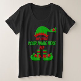 Individuell gestaltete Weihnachtself-Familie - pas Große Größe T-Shirt