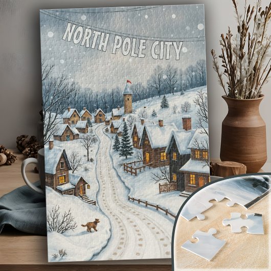 Individuell gestaltete WinterVillage Snowy Holiday Puzzle