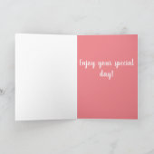 Individuell gestalteter englischer Bulldog Geburts Karte (Innenseite)