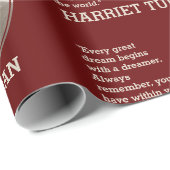 Individuell gestalteter Inspiration Zitat HARRIET  Geschenkpapier (Rolleneckpunkt)