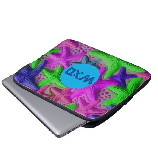 Individuell gestalteter, lebhafter Seeblattschlauc Laptopschutzhülle (Vorne Knopf)