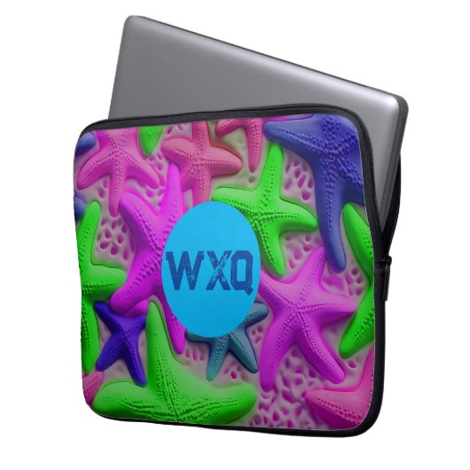 Individuell gestalteter, lebhafter Seeblattschlauc Laptopschutzhülle (Vorderseite Links)