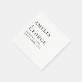 INDIVIDUELL GESTALTETER NAME STILVOLL MODERN MINIM SERVIETTE (Ecke)