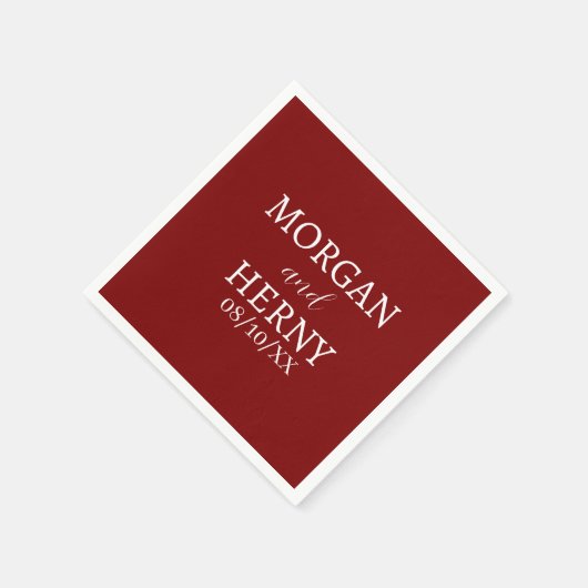 INDIVIDUELL GESTALTETER NAME STILVOLLE MODERNE HOC SERVIETTE (Ecke)