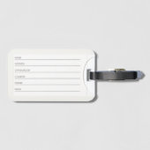 INDIVIDUELL GESTALTETER NAME STILVOLLE MODERNE MIN GEPÄCKANHÄNGER (Rückseite (Horizontal))
