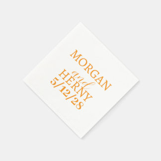 INDIVIDUELL GESTALTETER NAME STILVOLLE MODERNE WEI SERVIETTE