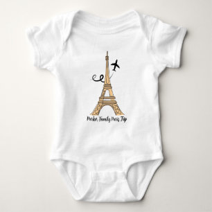 Individuell gestalteter Pariser Trip Chic Eiffeltu Baby Strampler