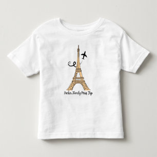 Individuell gestalteter Pariser Trip Chic Eiffeltu Kleinkind T-shirt