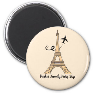 Individuell gestalteter Pariser Trip Chic Eiffeltu Magnet