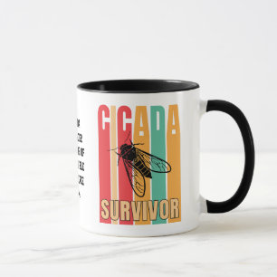 Individuell gestalteter Retro CICADA SURVIVOR Souv Tasse