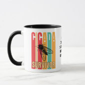Individuell gestalteter Retro CICADA SURVIVOR Souv Tasse (Links)