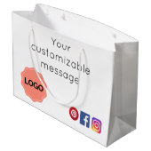 Individuell gestalteter Salon oder Wellness-Center Große Geschenktüte (Rückseite Schrägansicht)