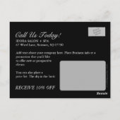 Individuell gestalteter Salon und Wellness-Center  Postkarte (Rückseite)