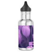 Individuell gestalteter schöner Lila Tulip Zurück Trinkflasche (Links)