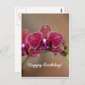 Individuell gestalteter schöner Roter Orchid zum G Postkarte (Vorne/Hinten)