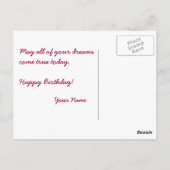 Individuell gestalteter schöner Roter Orchid zum G Postkarte (Rückseite)