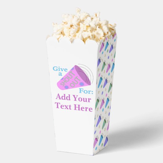 Individuell gestalteter Shout Popcorn Geschenkschachtel (Geplatzt)