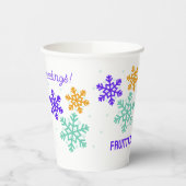 Individuell gestalteter Snowflake Weihnachtscup Pappbecher (Links)