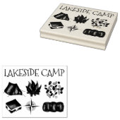 Individuell gestalteter Sommercampingplatz Feuerpf Gummistempel (Stempel)