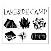 Individuell gestalteter Sommercampingplatz Feuerpf Gummistempel (Prägung)