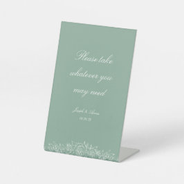 Individuell gestaltetes Badezimmer Schild in Sage 