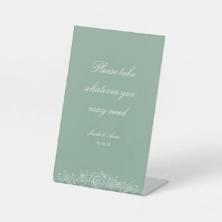 Individuell gestaltetes Badezimmer Schild in Sage 