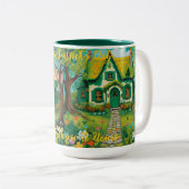 Individuell gestaltetes Bauernhaus St Patrick’s Da Zweifarbige Tasse (VorderseiteRechts)