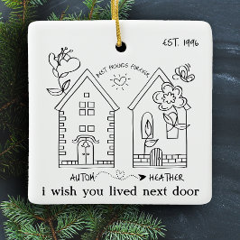 Individuell gestaltetes Bild für den besten Freund Keramikornament