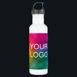 Individuell gestaltetes Firmenlogo Moderne Top-Vor Edelstahlflasche<br><div class="desc">Laden Sie Image Foto Business Company Logo oder Image,  Foto,  Add Text Trendy Moderne elegante Vorlage 24 oz Edelstahl Weißwasserflasche.</div>