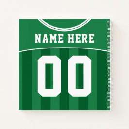 Individuell gestaltetes Fußball-Green Jersey-Noteb Notizblock